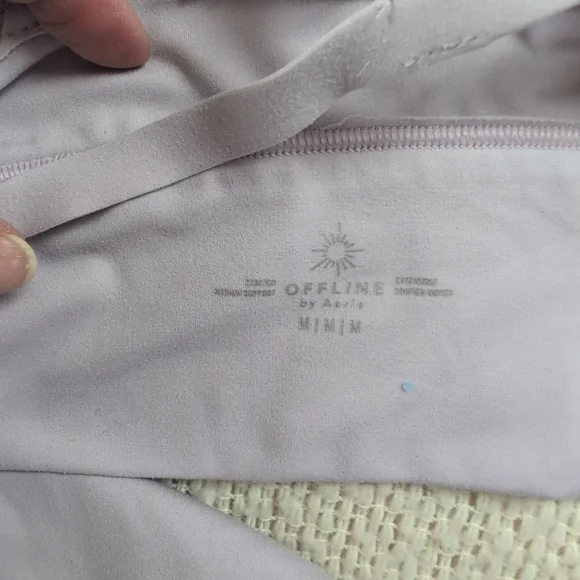 Offline by Aerie sports bra Women's M Lavender Stretch Medium Support Strappy - Picture 4 of 7